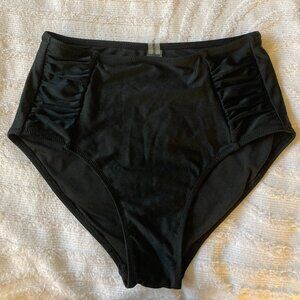 Black full coverage bikini bottoms